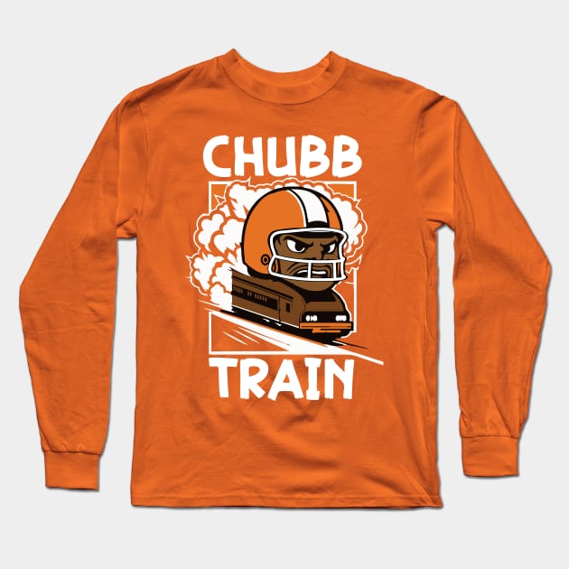 Nick Chubb Train Long Sleeve T-Shirt by mbloomstine
